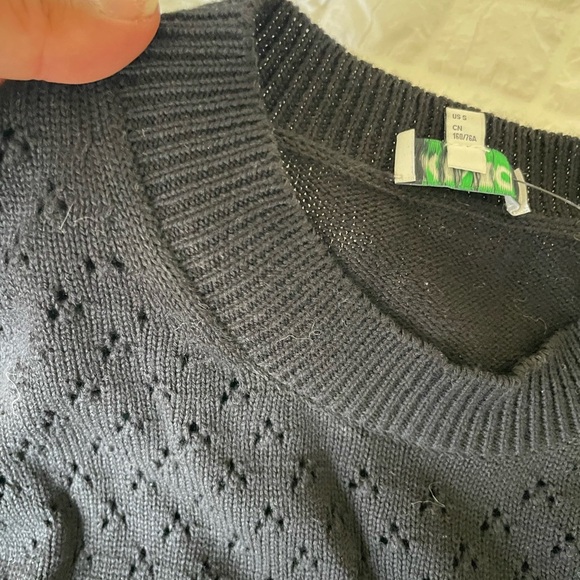 Kenzo Black Sweater with Beaded Eye Design - Picture 15 of 16